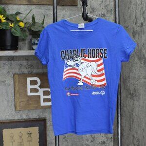 NEW Gildan Pacers Special Olympics Charlie Horse Run 2015 Shirt Royal Blue M